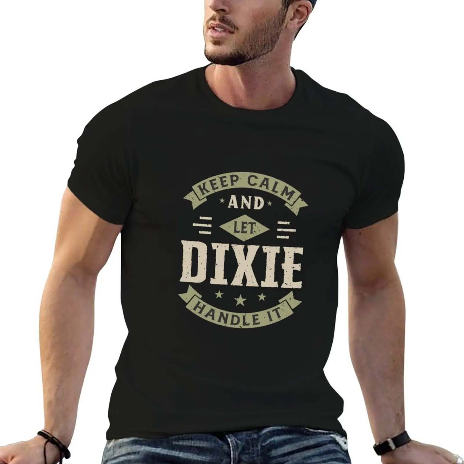 Keep Calm And Let Dixie Handle it Relaxed Fit футболка на заказ аниме футболки кавайная одежда
