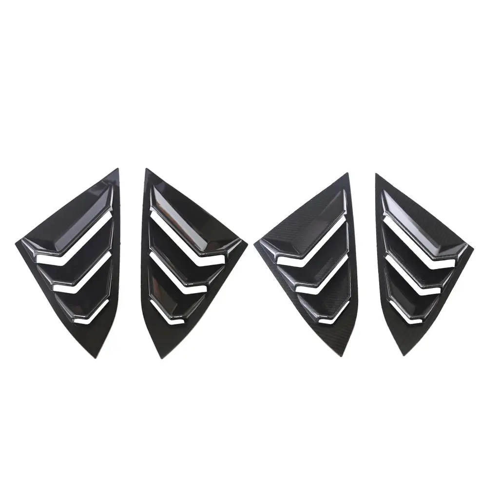 

2x Car ABS Rear Window Side Tuyere Louvers for Self-adhesive