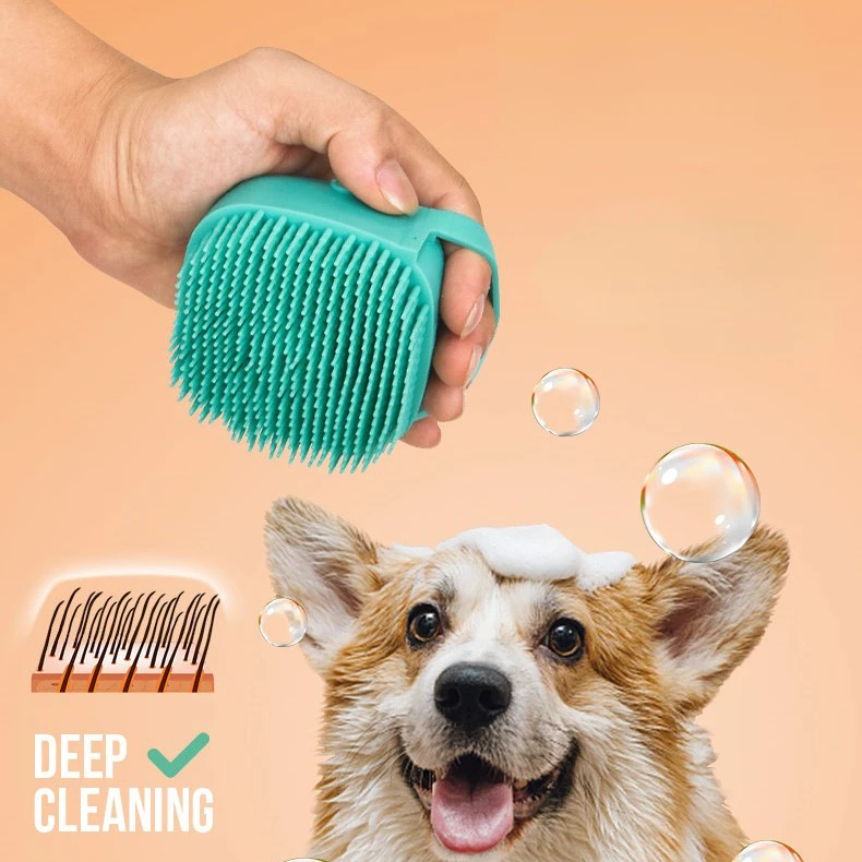 

Bathroom Puppy Big Dog Cat Bath Massage Gloves Brush Soft Safety Silicone Pet Accessories for Dogs Cats Tools Mascotas Products