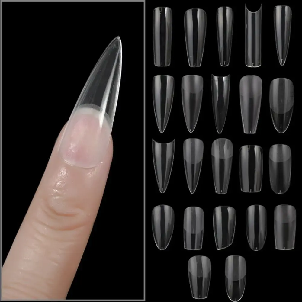 

Французские накладные ногти, съемные длинные и короткие прозрачные накладные ногти квадратной формы, мягкие гелевые накладные ногти, «сделай сам»