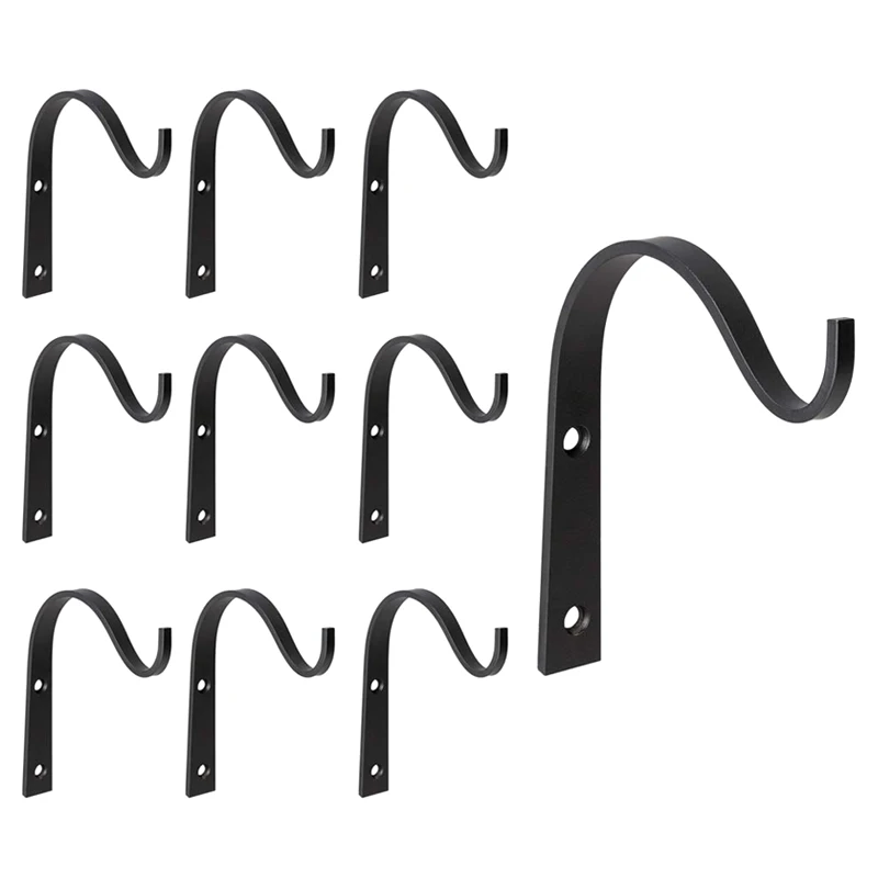 

10pcs/20Pcs Iron Hanger Wall Hooks for Hanging Planter Coat Rustic Home Decor Iron Hanger Durable Rustic J Shape Home