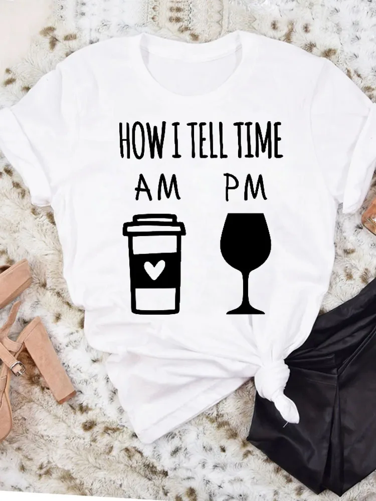 Футболка женская с принтом красного вина модный смешной Топ в стиле Харадзюку