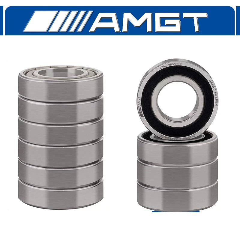 10 шт. высокопроизводительные шарикоподшипники AMGT P5 6200 2rs металлическое