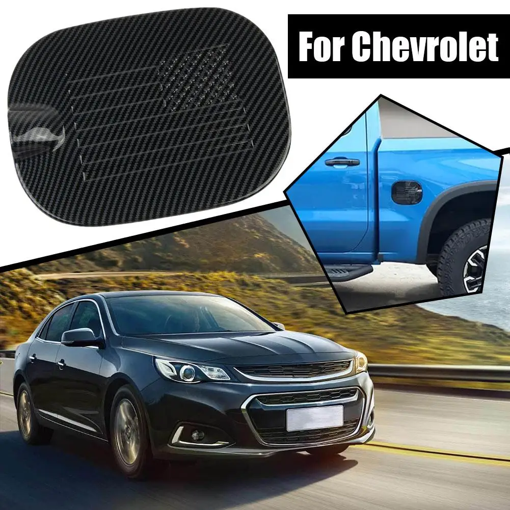 

Крышка топливного бака из углеродного волокна, отделка, газовая дверь для Chevrolet Silverado 2019, 2020, 2021, 2022, 2023, аксессуары для внешнего использования автомобиля F8E5