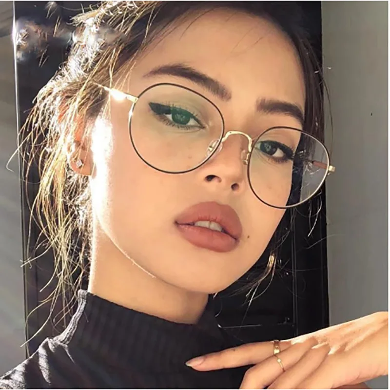 

2022 Retro Round Super Light Metal Frame Brand Anti Blue Light Optical Glasses Frames Men Women Fashion Computer Eyeglasses