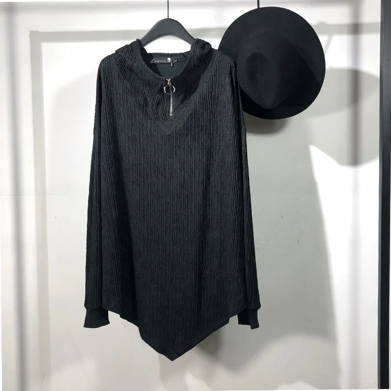 

Мужской пуловер с высоким воротником, в стиле хип-хоп