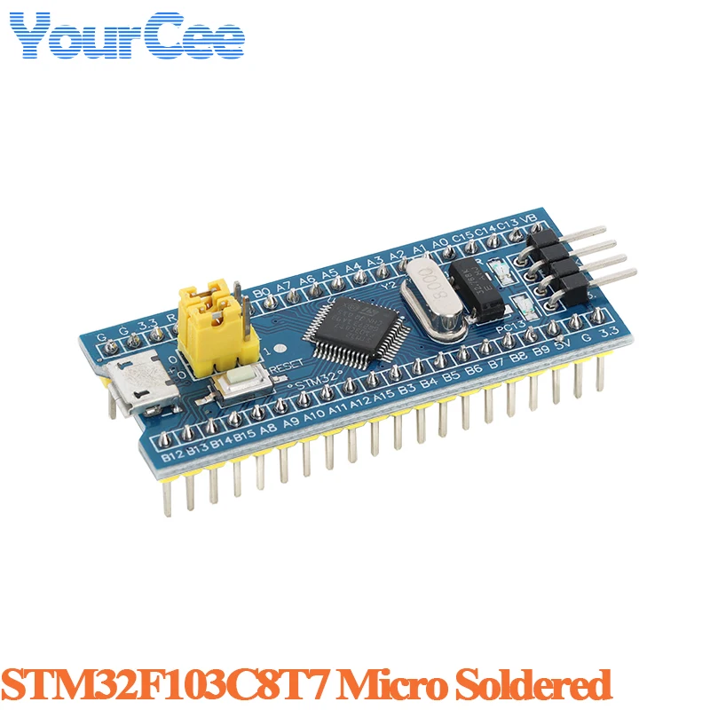 Фото Отладочная плата STM32F103C8T6 STM32F103C8T7, 32-битный микроконтроллер ARM, модуль для обучения разработке MCU, Micro USB Type-C №3