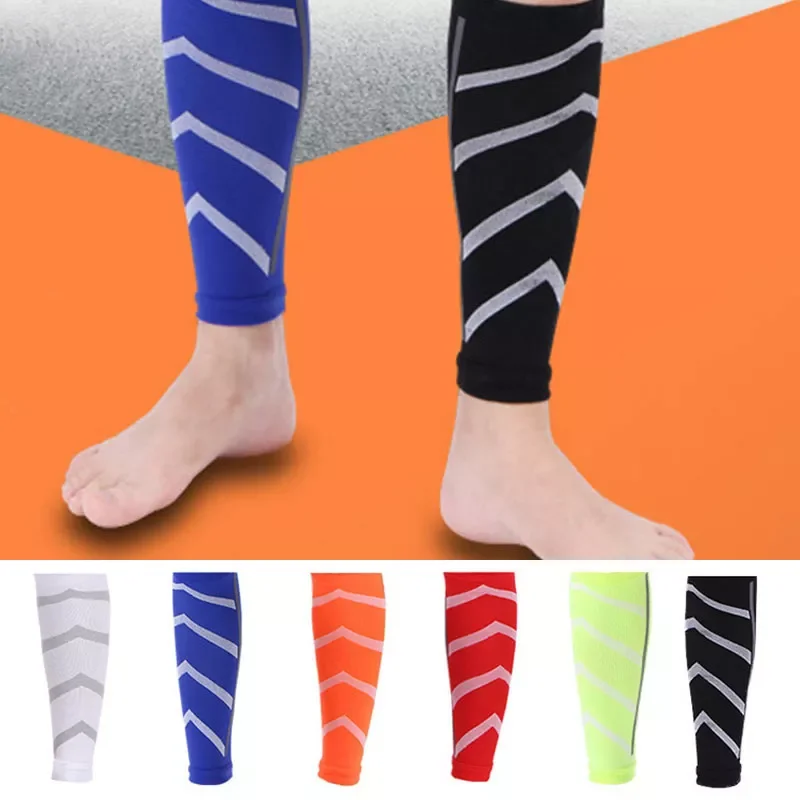 Pair Calf Support Graduated Compression Leg Sleeve Socks Outdoor Exercise Sports Safety Knee Support Protection Knee Brace