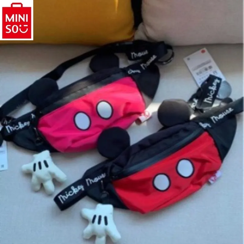 Высококачественная холщовая поясная сумка MINISO с мультяшным изображением Диснея