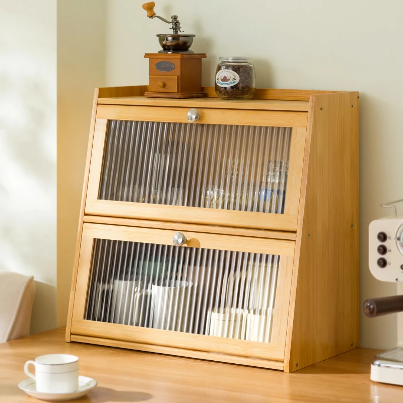 

Teaware Cup Bamboo Locker Desktop Storage Box