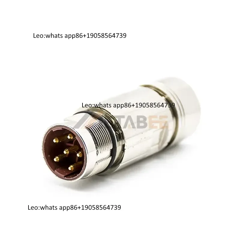 Фото M23 6 7 17-контактный 4-контактный 6-контактный 7-контактный 12-контактный 17-контактный разъем питания, энкодер по часовой стрелке, водонепроницаемый сигнальный разъем для монтажа на панель. №1