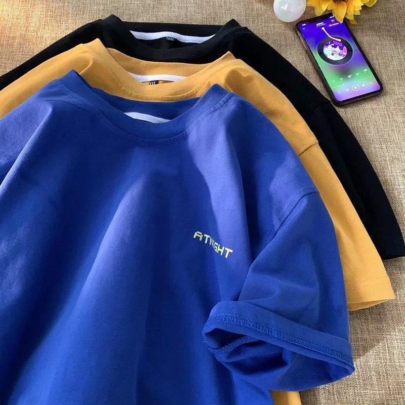 

Футболка мужская и женская с коротким рукавом, универсальный Свободный Топ в Корейском стиле с надписью pixel, в стиле оверсайз