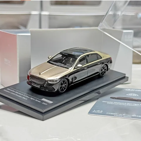 WELLY Almost Real 1/64 S-Class W223 Night Series 2023 металлическая модель автомобиля