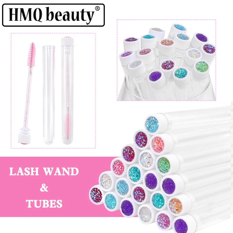 

50/200PCS Reusable Eyebrow Brush Tube Disposable Mascara Wands for Eyelash Extension Replaceable Dust-proof Eye Lash Brushes