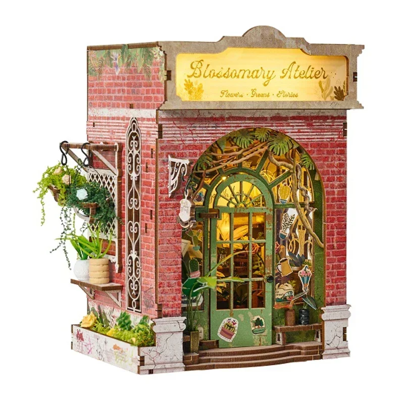 Фото Кукольные домики Blossomary Atelier Cottage с мебелью, деревянные миниатюрные наборы для сборки своими руками, подарки для друзей №3