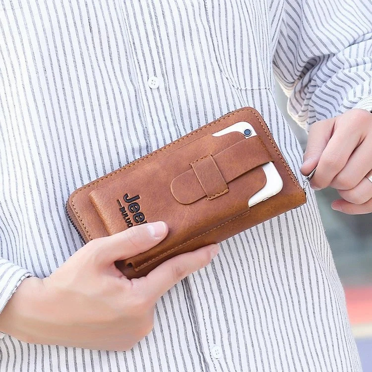 

Men's handbag zipper Long Wallet fashion casual mobile phone small men's versatile
