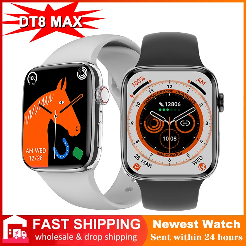 

Смарт-часы DT8 MAX 8 для мужчин и женщин, 2,0 дюйма, HD экран, NFC, GPS, отслеживание звонков, Bluetooth, DT NO.1 7, Смарт-часы 2022 PK DT7 PRO MAX