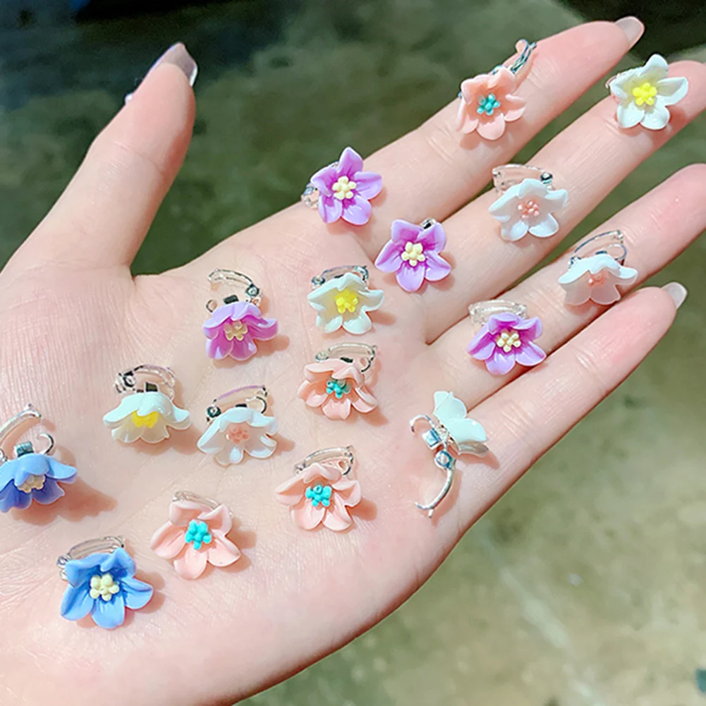 

10pcs/set Women Girls Cute Flower Shape Small Hair Claws Ponytail Sweet Decorate Hair Clips Hairpins Fashion Hair Accessories