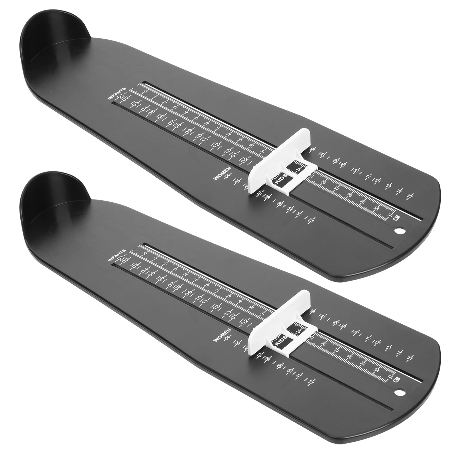 

2 Pcs Scaffold Tools Shoe Size Foot Measuring Ruler Chart US Measurement Device Devices Large Shoes Plastic Measurer Child