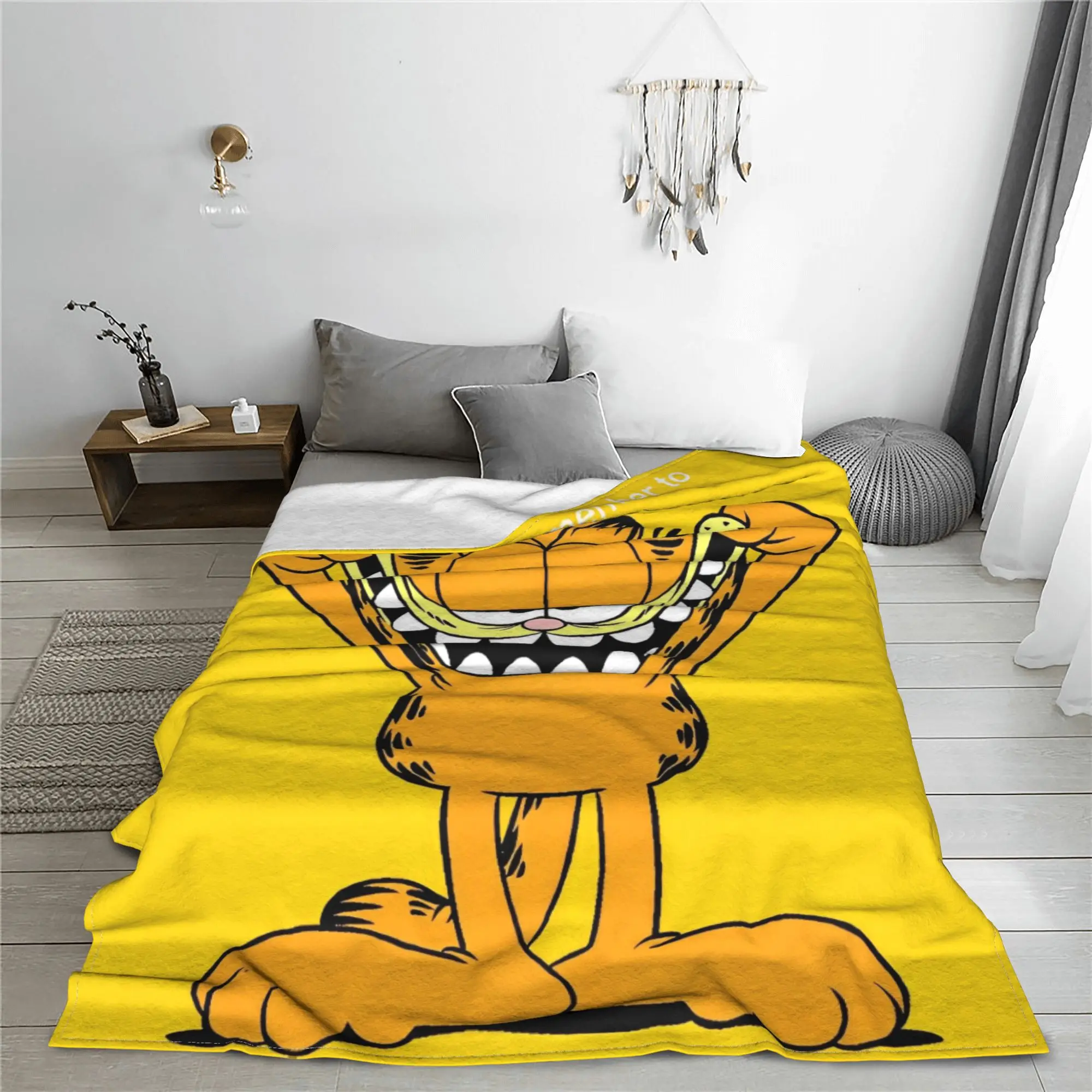 Одеяла G-Garfielded Remeber to Smile флисовые милые мультяшные мягкие одеяла для дома дивана