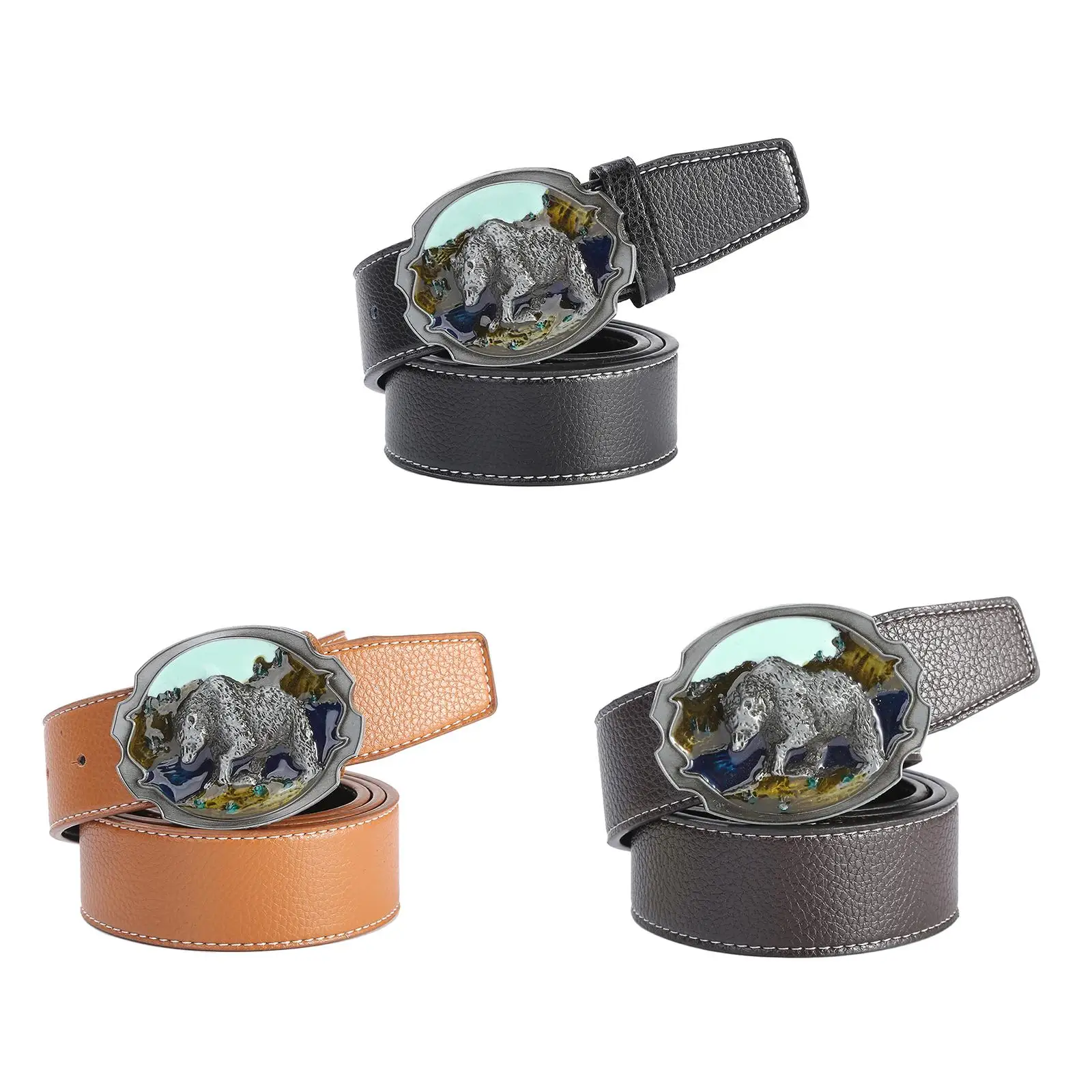 Fashion Belt Belts Leather Straps Western Cowboy Cowgirl Women Men Casual 120cm