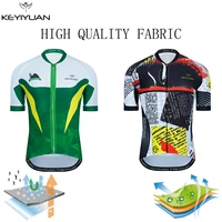 keyiyuan summer retro cycling jersey men short sleeve mtb shirts triathlon shirt tops conjunto ciclismo masculino maillot velo