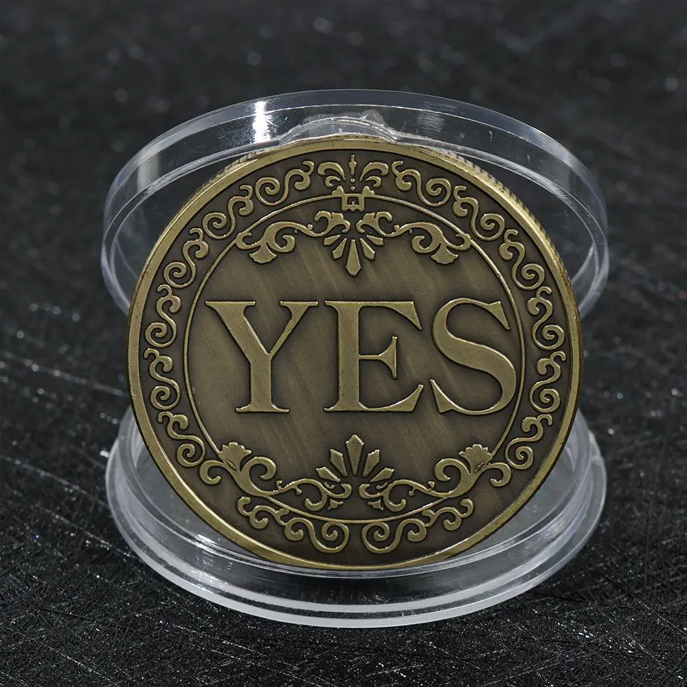 

1PC Yes No Bronze Metal Commemorative Coin Souvenir Challenge Collectible Coins Collection Art Craft Gifts Home Decoration