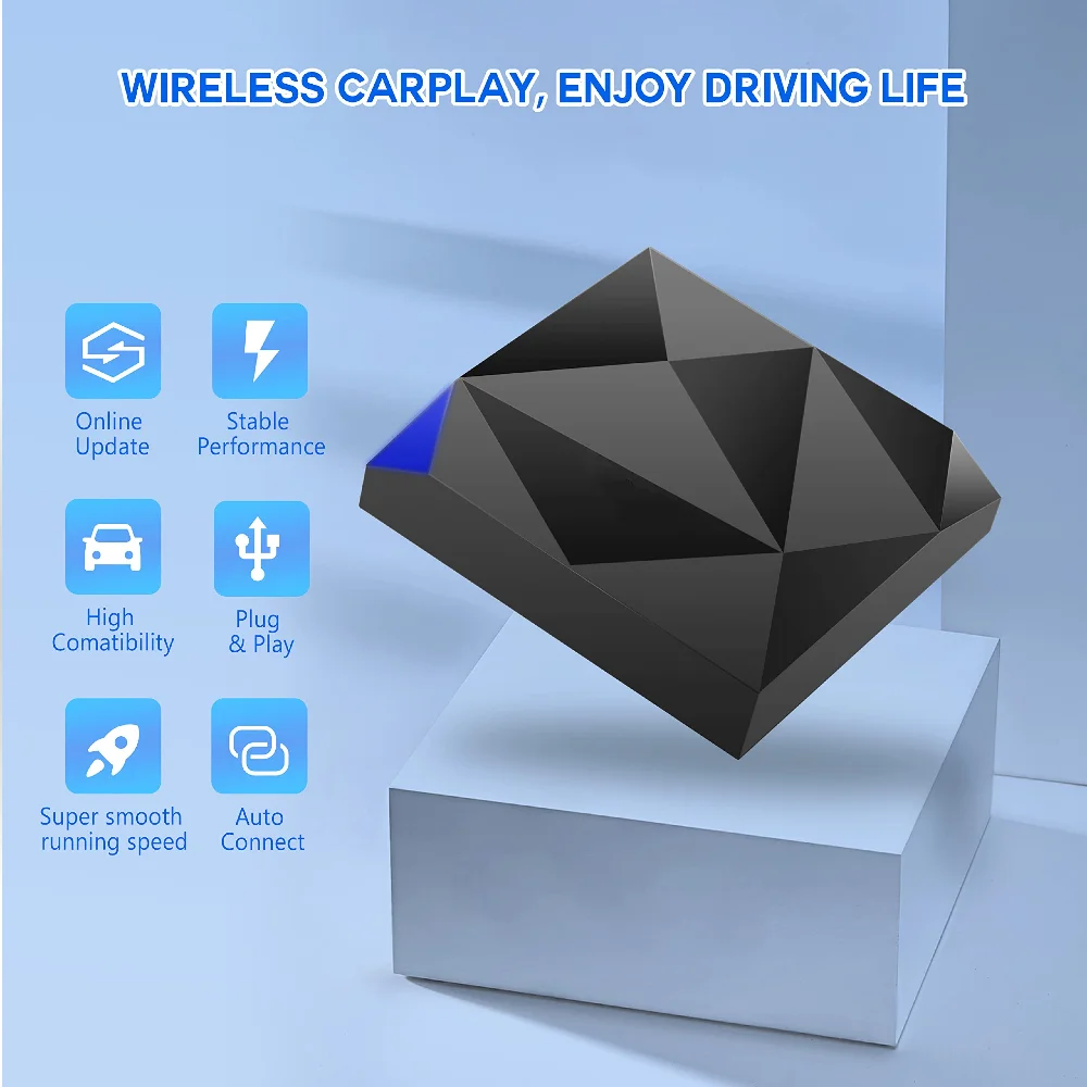 Фото Беспроводной адаптер CarPlay 2022 новейшая версия, ключ Apple CarPlay для OEM проводных автомобилей CarPlay, конвертирует проводной в беспроводной CarPlay №3