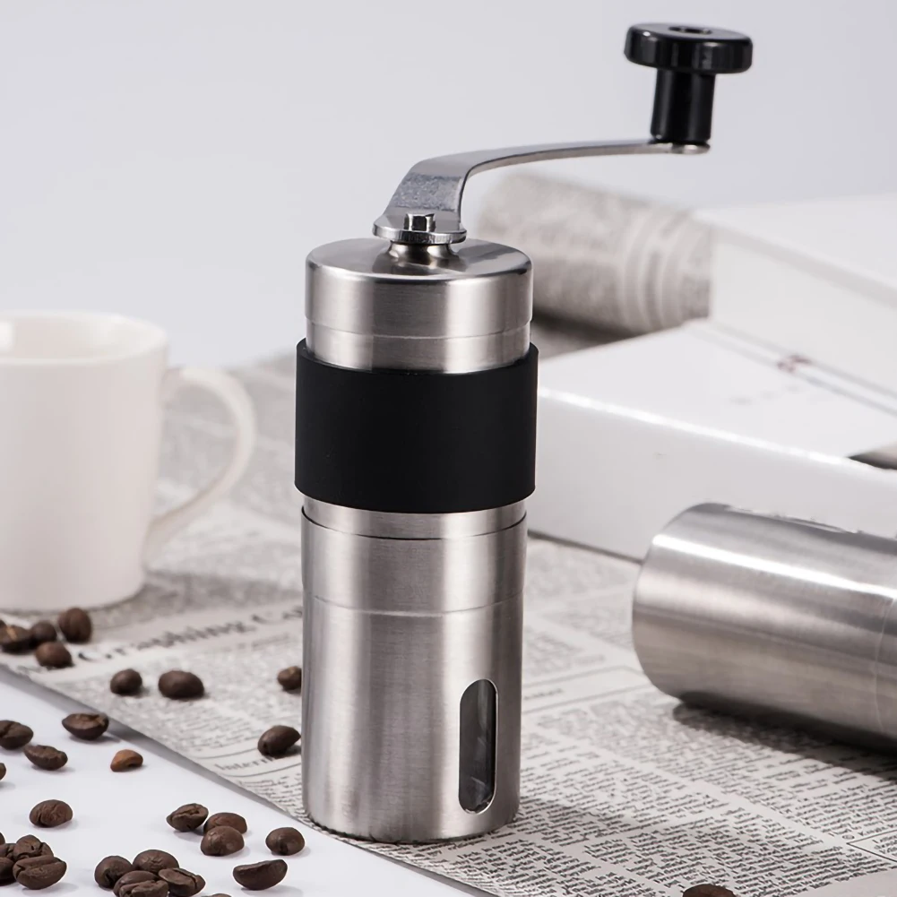 

Coffee Grinder Stainless Steel Adjustable Handmade Coffee Bean Burr Grinders Mill Kitchen Tool Crocus Grinders With Rubber