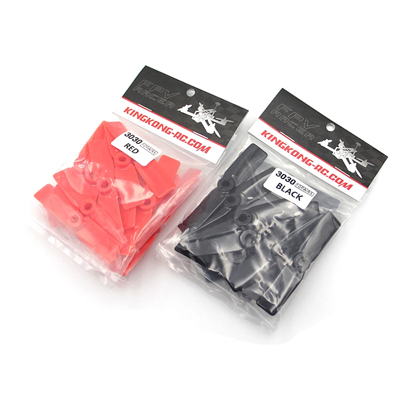 LDARC 3030 3545 2 лезвия CW CCW 3-дюймовый пластиковый пропеллер красный черный 5 мм монтажное отверстие для радиоуправляемых гоночных дронов с зубочисткой