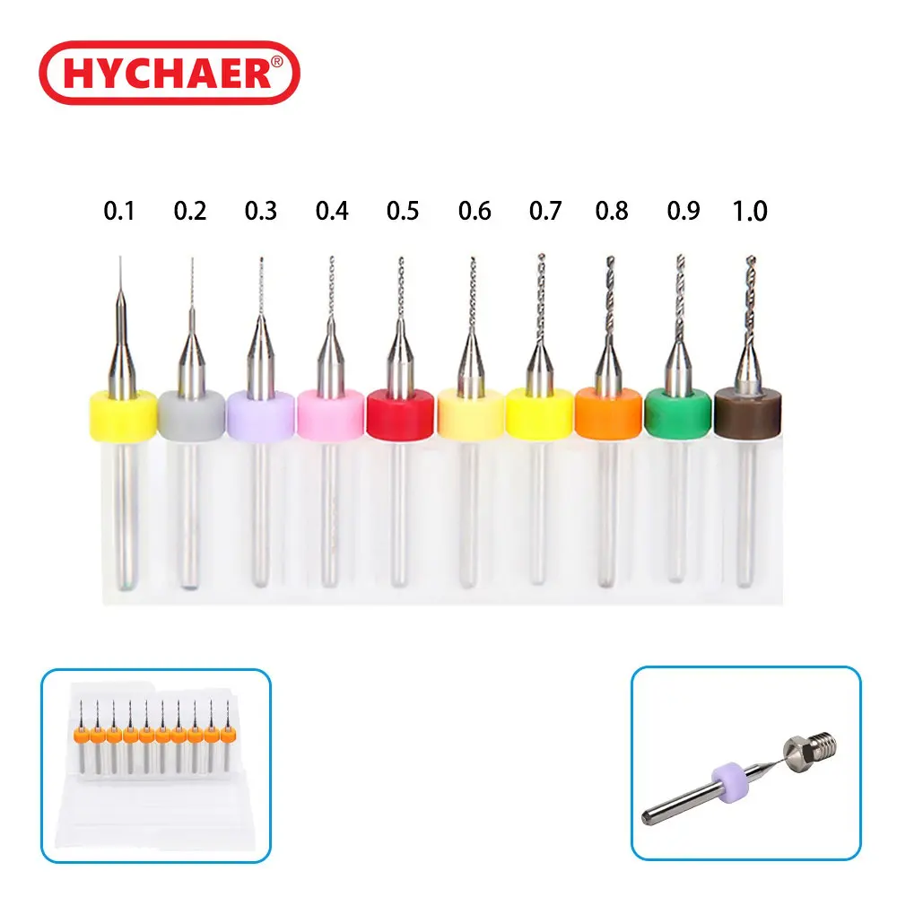 

10PCS/Lot Mixed 0.4mm 3D Printer Part For V5 V6 E3D MK7 MK8 1.75 3mm Nozzle Cleaning Needle Hand Twist Mini Drill Bits