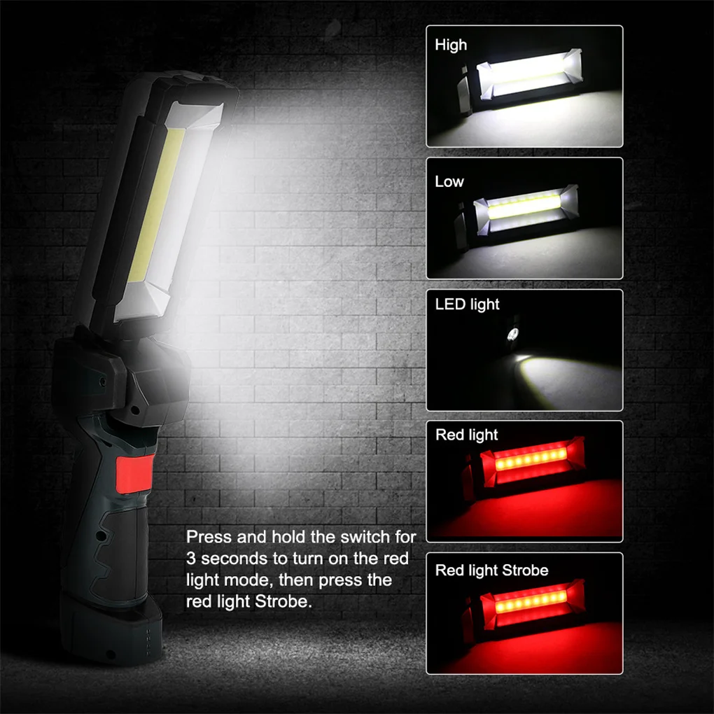 

LED Camping Light Super Lighting Professional Emergency Flashlight Built-in Recharge Inspection Lamp Repair Home