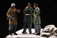 172 new german army field command 3 soldiers winter military childrens toy boy birthday gift springhit finished model