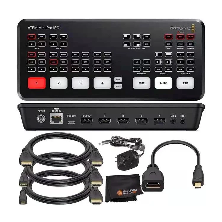 

D70 Factory Sale Black magic mini atem Live Streaming vMix Video Switcher control ptz ip camera for Church Studio Broadcast