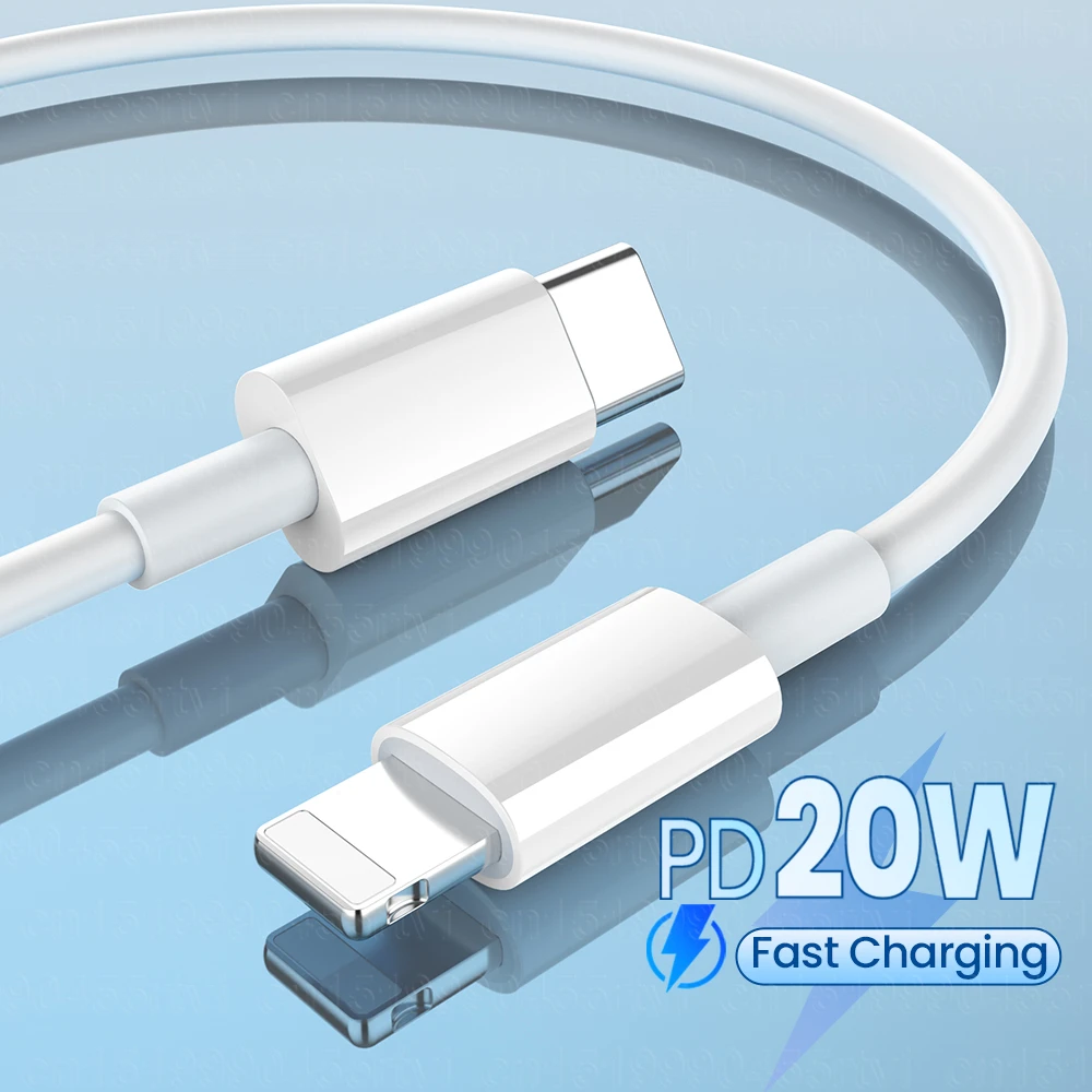 

PD 20W USB C Cable for iPhone Type C To 8 Pin Phone Charger Kable TPE Quick 2.4A Fast Charging Cord For iPhone 14 13 12 Pro Max