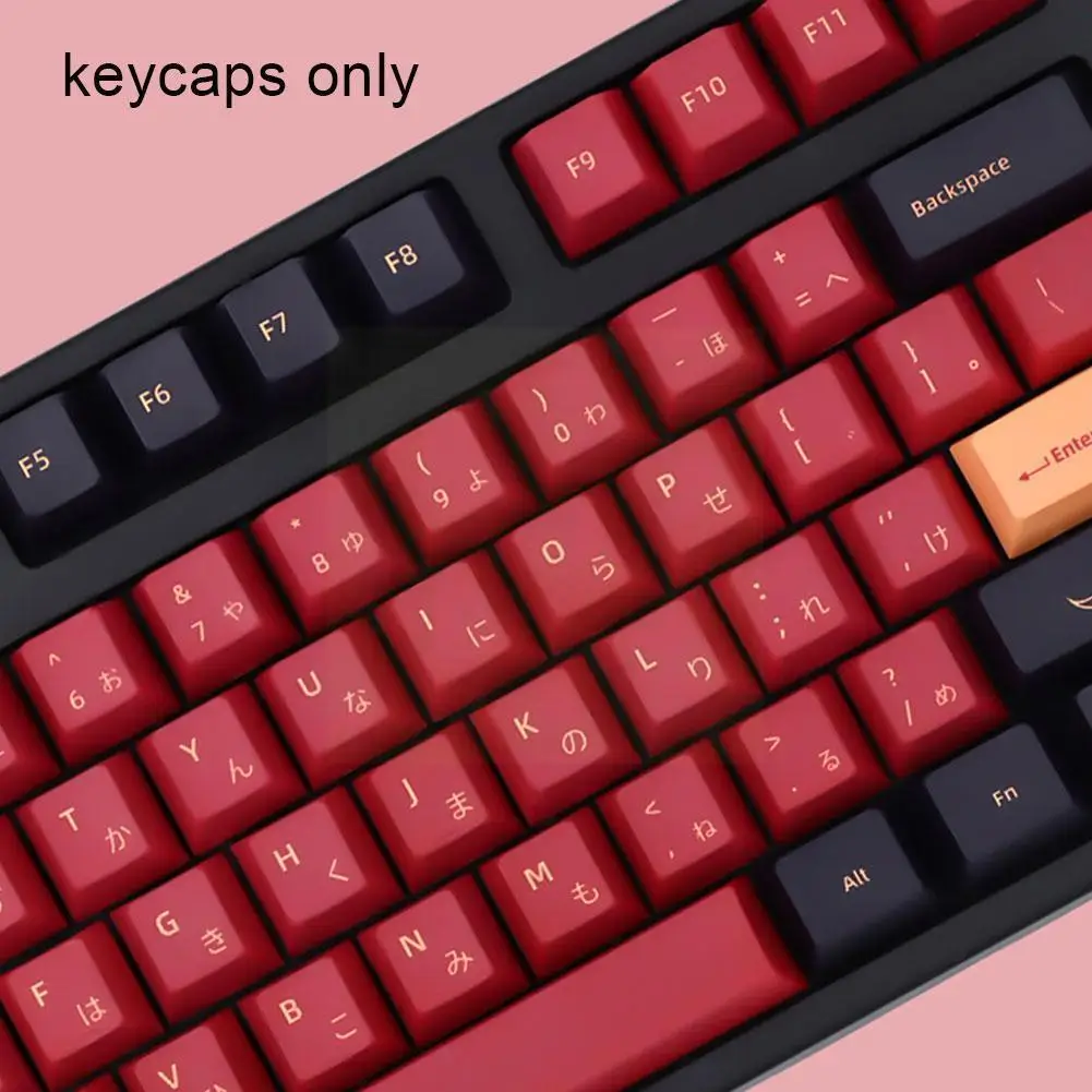 

129 Keys Red Samurai Keycaps Pbt Material Keycap Height Mechanical Keyboard Keycap I6t2