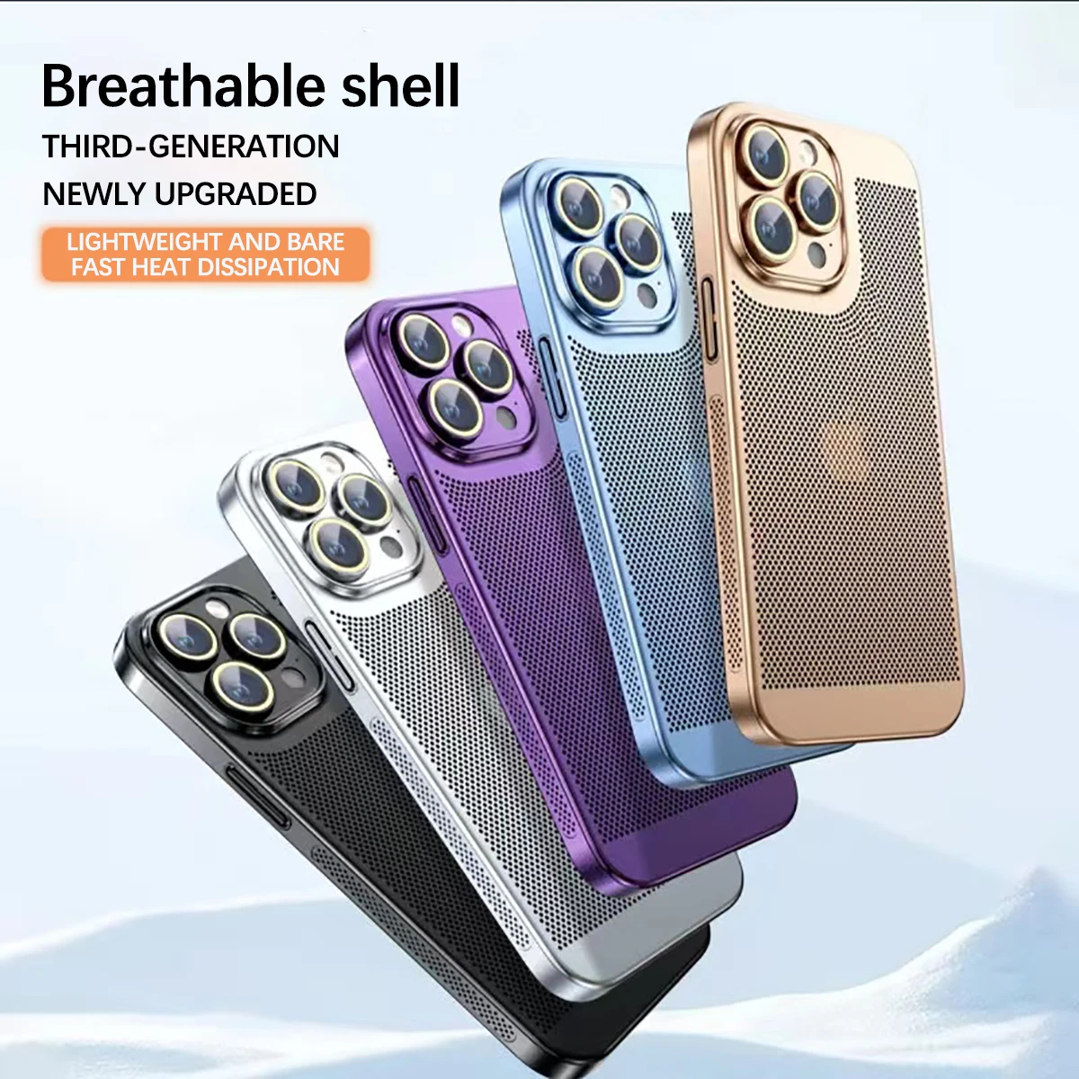 

Оригинальный чехол для защиты объектива с рассеиванием тепла для Iphone 14 13 12 11 Pro Max Plus XR XS MAX X, гальваническая акриловая крышка с отверстием