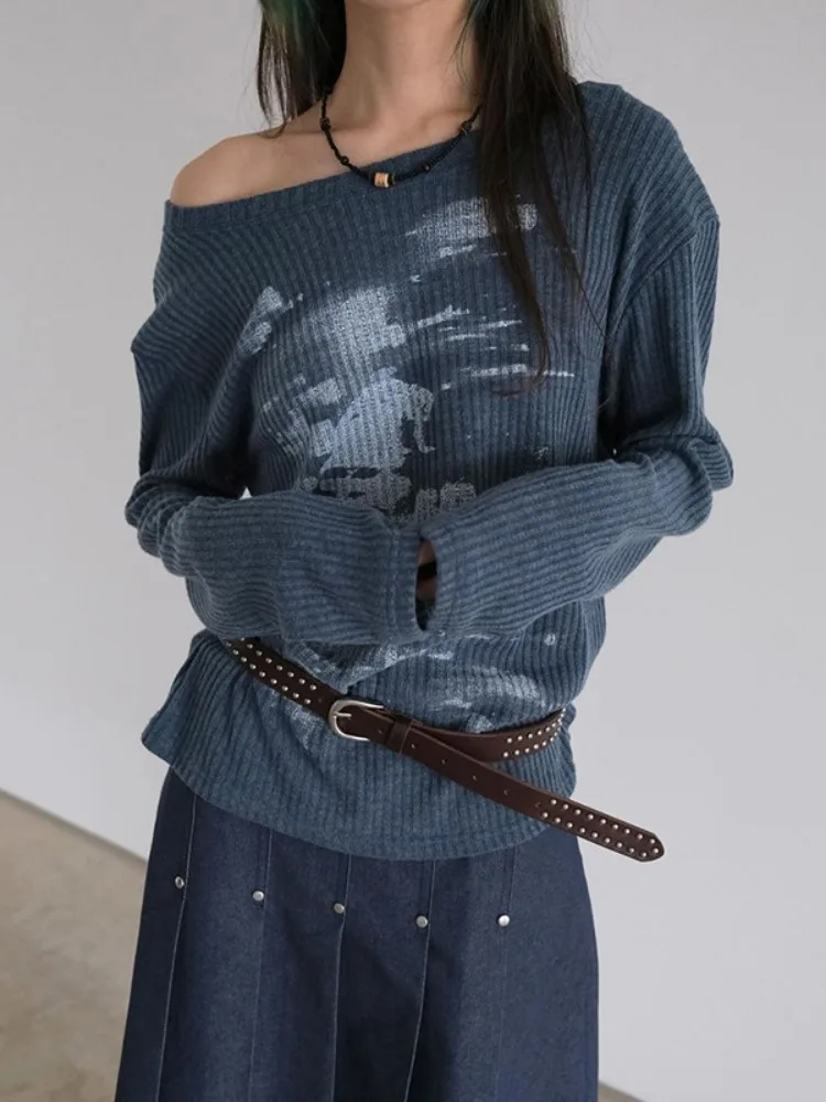 Осенние женские футболки с принтом в стиле Харадзюку винтажная уличная одежда