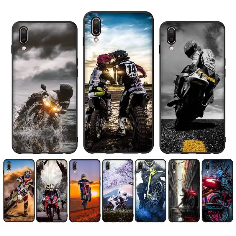 

Moto Cross motorcycle sports Phone Case for Vivo Y91C Y11 17 19 17 67 81 Oppo A9 2020 Realme c3