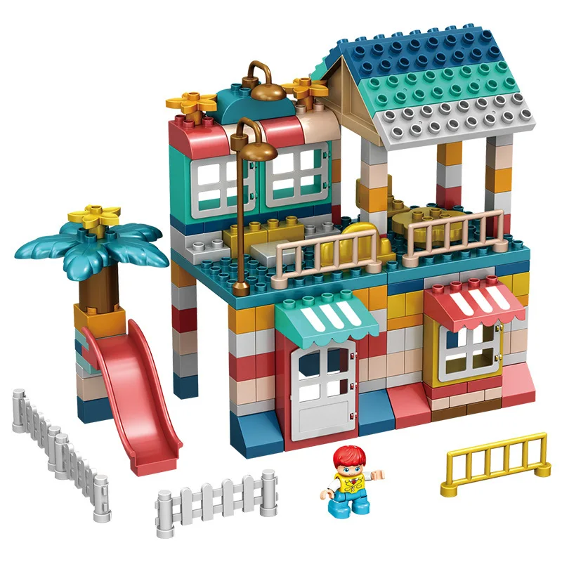 Конструктор большой размер совместимый с LegoINGlys городской дом крыша большие