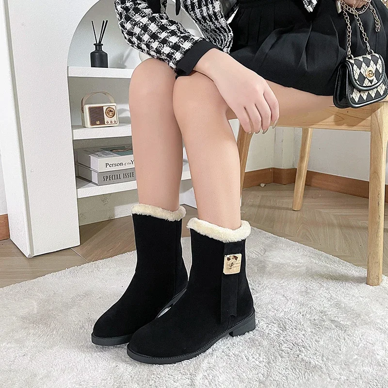 2024 женская обувь высокого качества женские ботинки без шнуровки модные