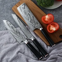 tolimer aus 10 73 layers damascus kitchen knife set twisted octagonal g10 handle japanese style sharp santoku nakiri meat knives