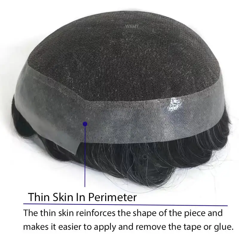 Австралийский парик для волос мужской швейцарское кружево и основание из