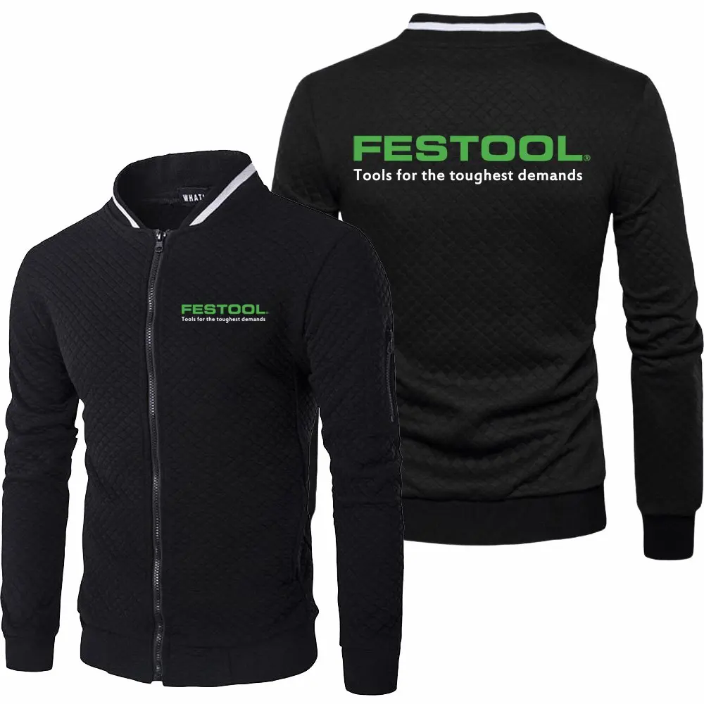 

New Spring Autumn Mens Long Sleeve Festool Tools Logo Jacket Sportswear Casual Zipper Hoody Male Sweatshirts Tops