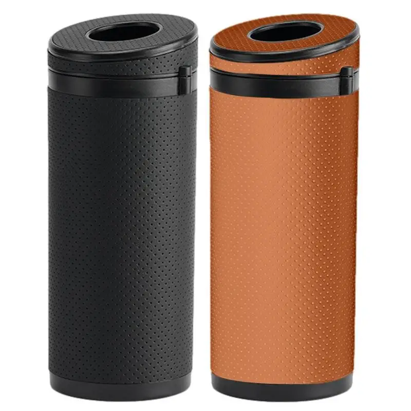 

Car Tissue Cylinder Holder Universal Paper Organizer Portable Armrest Box Faux Leather Material Dispenser Interior Accessories