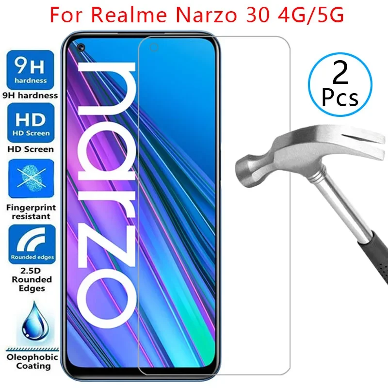Чехол для realme narzo 30 5g Защитная пленка экрана из закаленного стекла realmi narzo30 6 5
