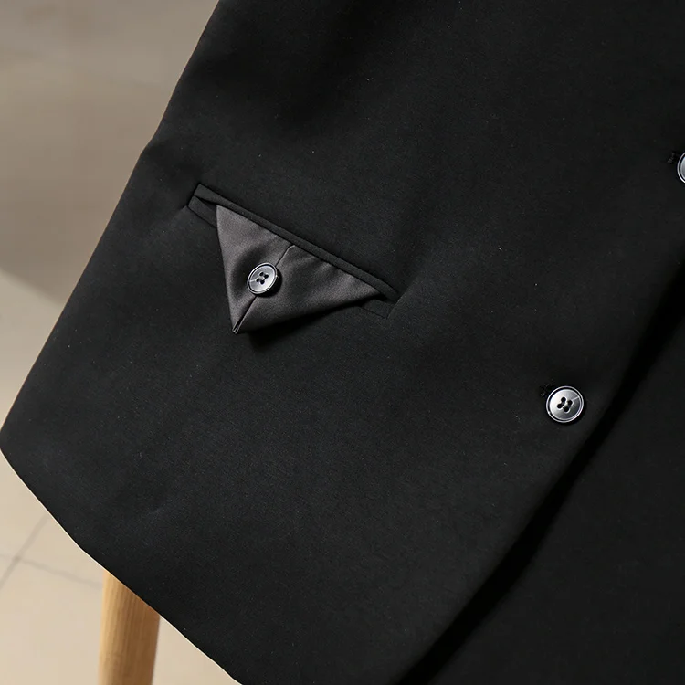 Ozhouzhan осенняя одежда новый женский темпераментный черный жилет универсальный