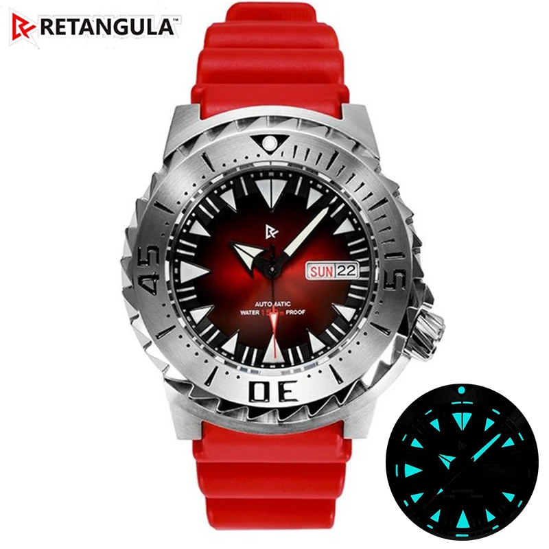 

RDUNAE Monster Watch For Men NH36 Movement Automatic Diver Watch Sapphire Crystal C3 Luminous Dial 43mm Bezel 150M Waterproof