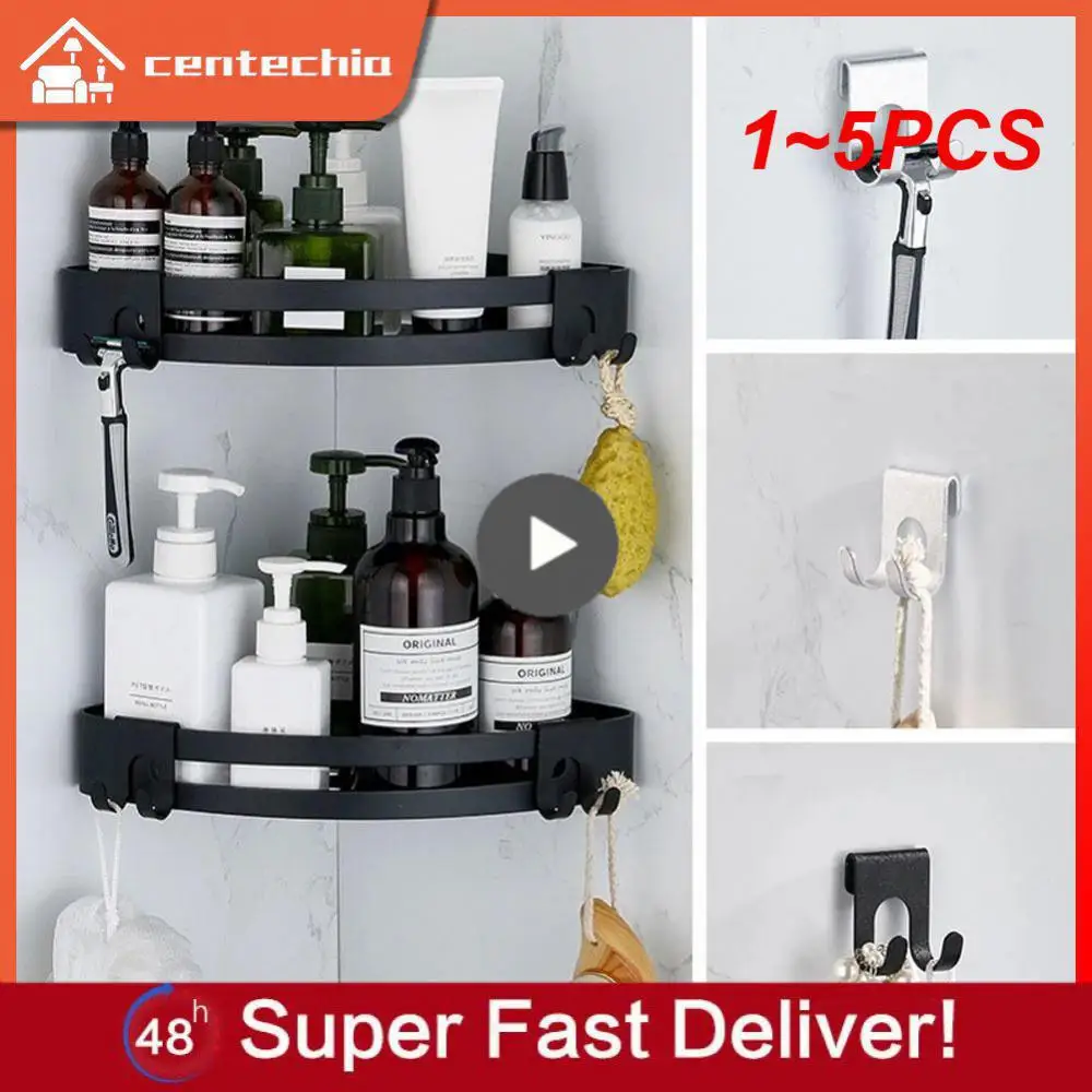 

1 ~ 5 шт., алюминиевый крючок для стеклянной двери душа