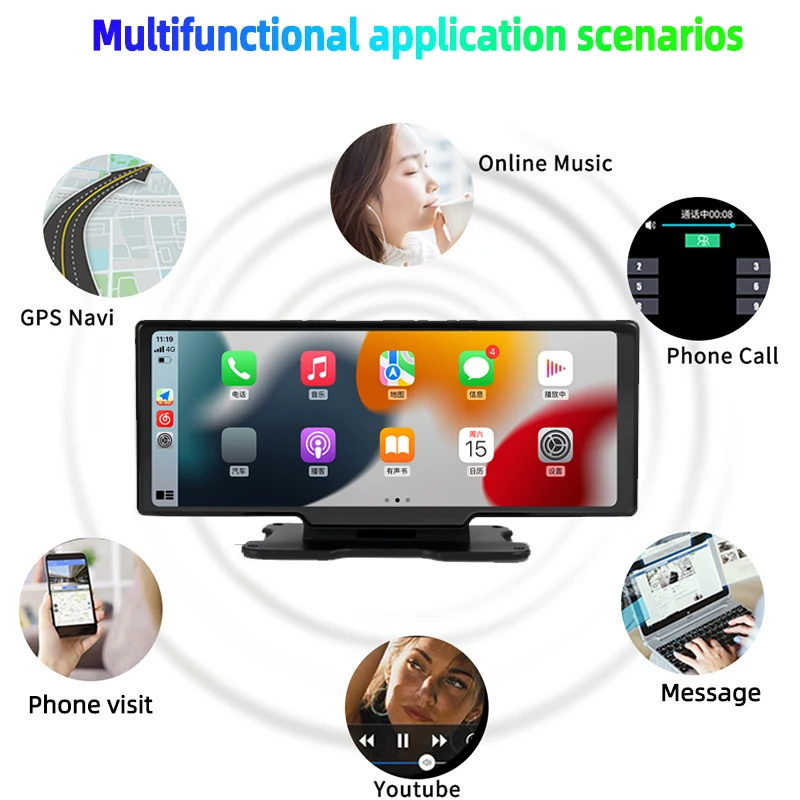 Автомобильная камера для приборной панели Carplay и Android автомобильный беспроводной